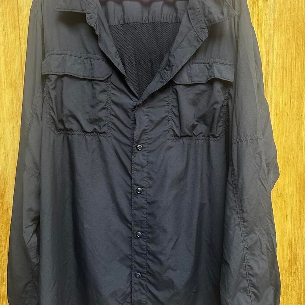Columbia Utility Jacket Mens Black Fishing Outdoor Vented Multi Pocket Gorpcore